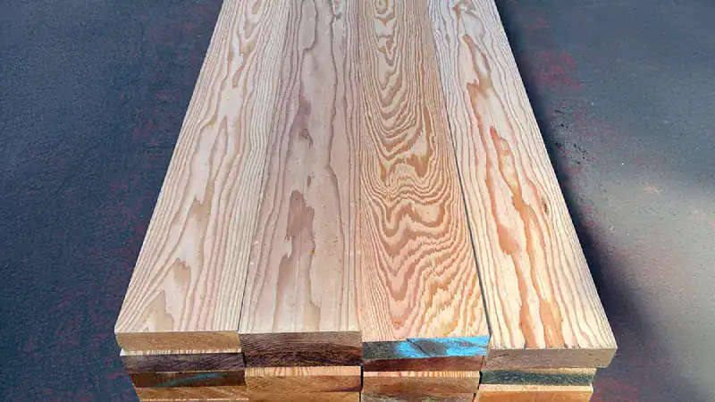 Milled Douglas Fir Oregon timber boards showing characteristic straight grain, used in Australian construction